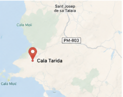 Mapa de l'Associació de Veïns de Cala Tarida